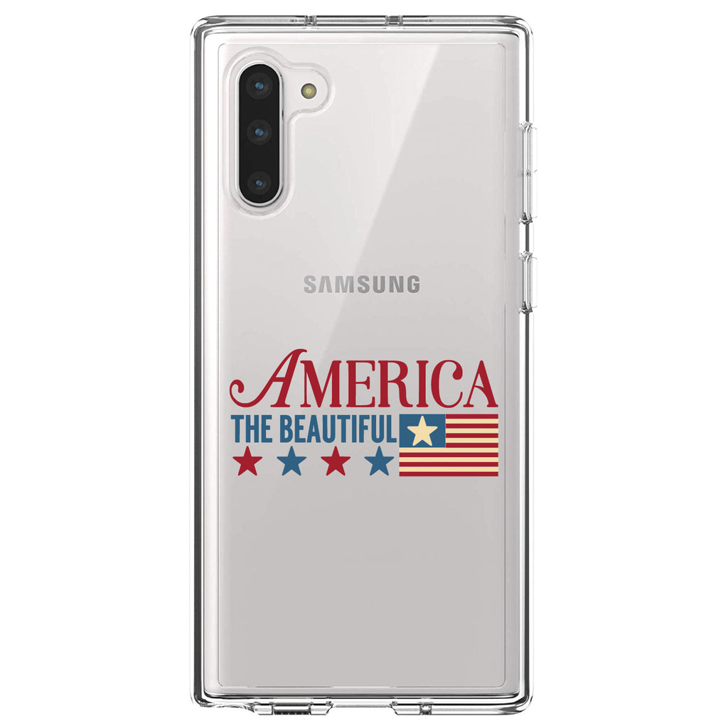 America the Beautiful Flag Clear Shockproof iPhone Case, view 9