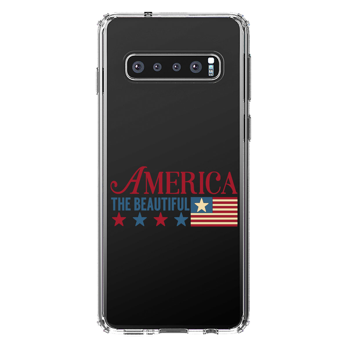 America the Beautiful Flag Clear Shockproof iPhone Case, view 16