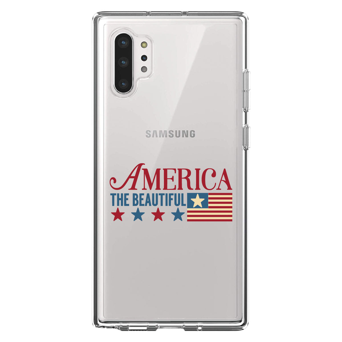 America the Beautiful Flag Clear Shockproof iPhone Case, view 10