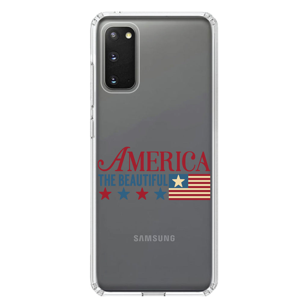 America the Beautiful Flag Clear Shockproof iPhone Case, view 14
