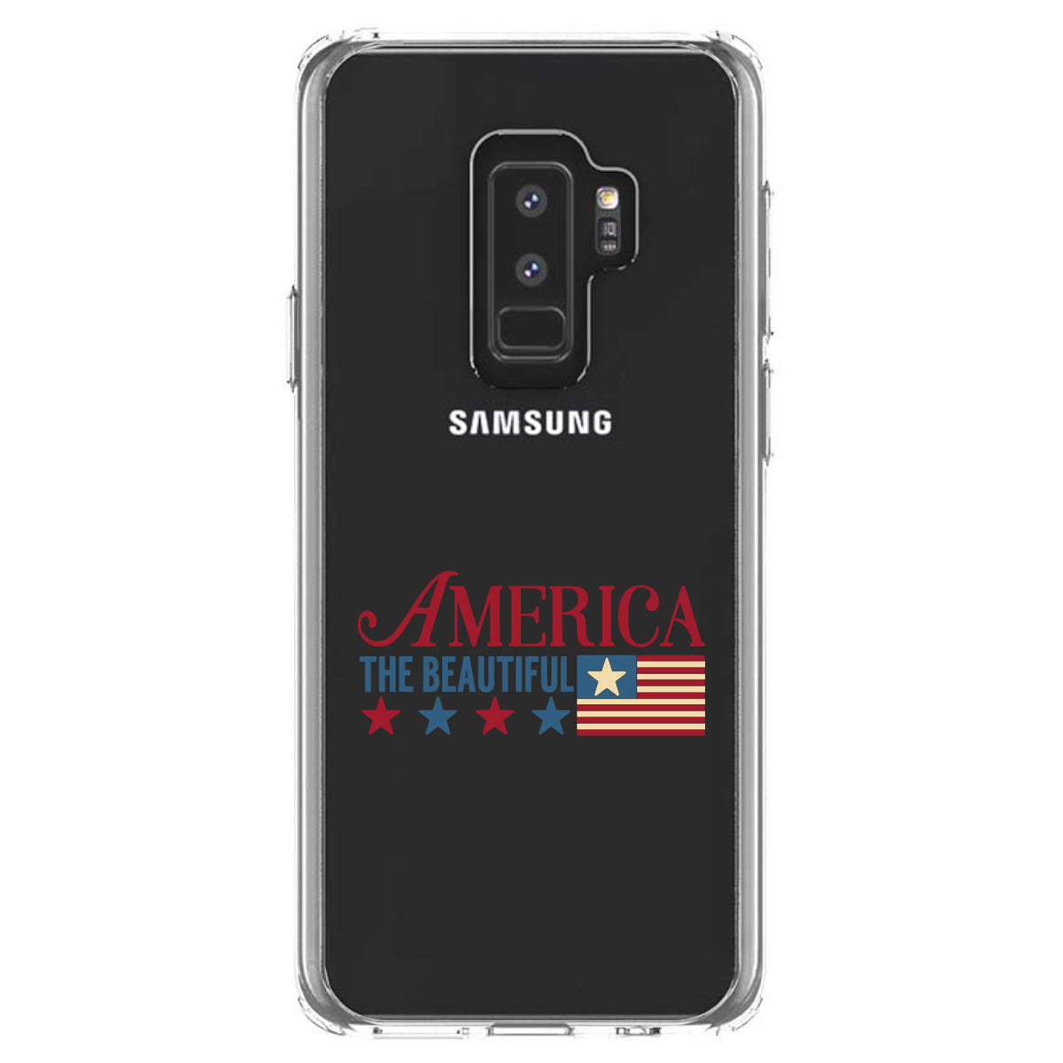 America the Beautiful Flag Clear Shockproof iPhone Case, view 20