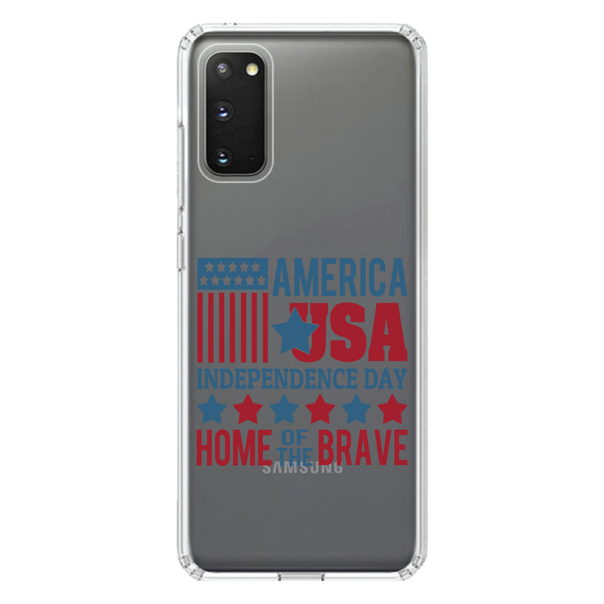 America USA Home of the Brave Clear Shockproof iPhone Case, view 13