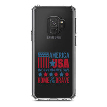 DistinctInk® Clear Shockproof Hybrid Case for Apple iPhone / Samsung Galaxy / Google Pixel - America USA Home of the Brave