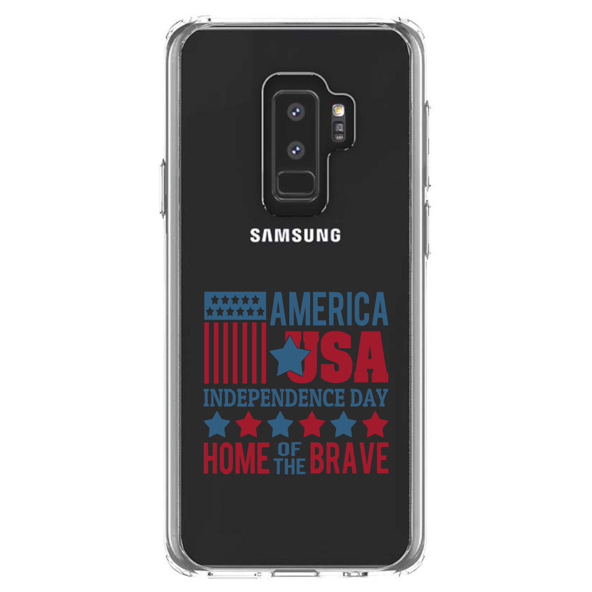 America USA Home of the Brave Clear Shockproof iPhone Case, view 20