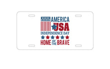 DistinctInk Custom Aluminum Decorative Vanity Front License Plate - America USA Home of the Brave