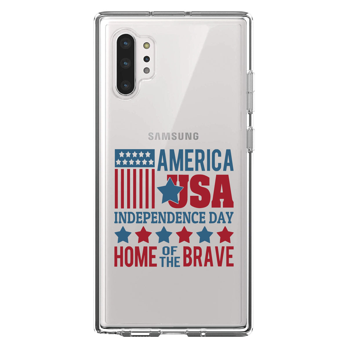 America USA Home of the Brave Clear Shockproof iPhone Case, view 10