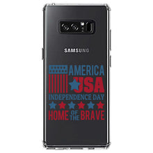 DistinctInk® Clear Shockproof Hybrid Case for Apple iPhone / Samsung Galaxy / Google Pixel - America USA Home of the Brave
