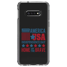 DistinctInk® Clear Shockproof Hybrid Case for Apple iPhone / Samsung Galaxy / Google Pixel - America USA Home of the Brave