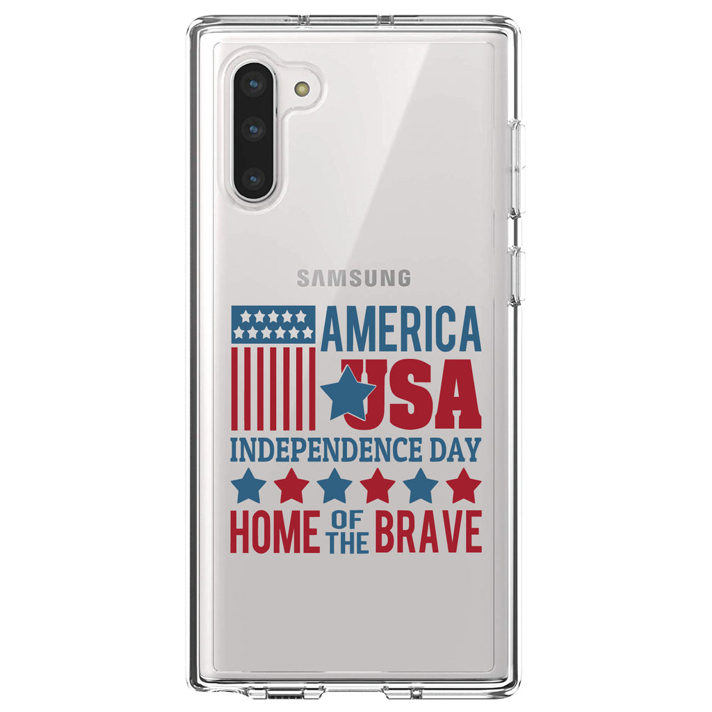 America USA Home of the Brave Clear Shockproof iPhone Case, view 9