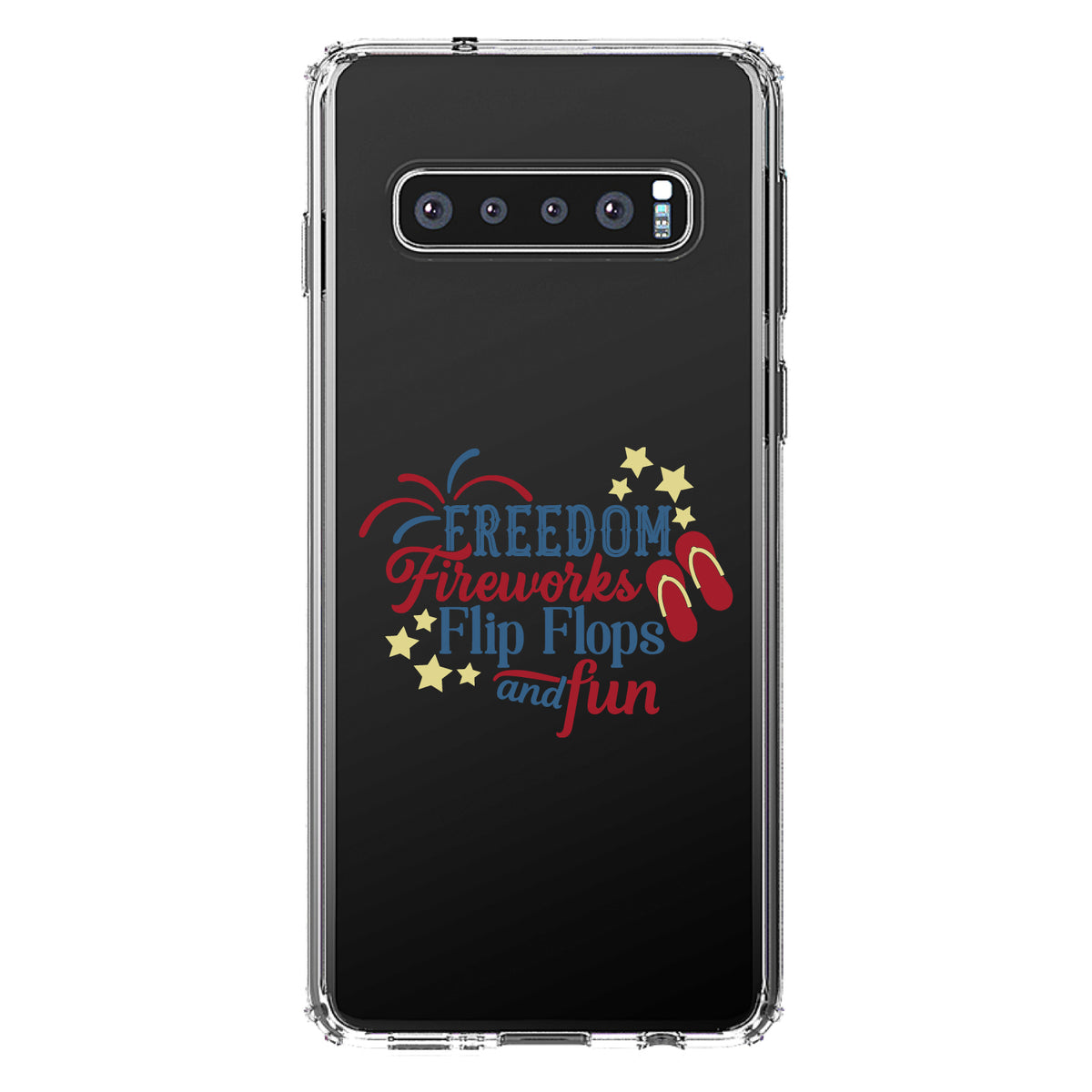 Freedom Fireworks Flip Flops & Fun Clear Shockproof iPhone Case, view 16