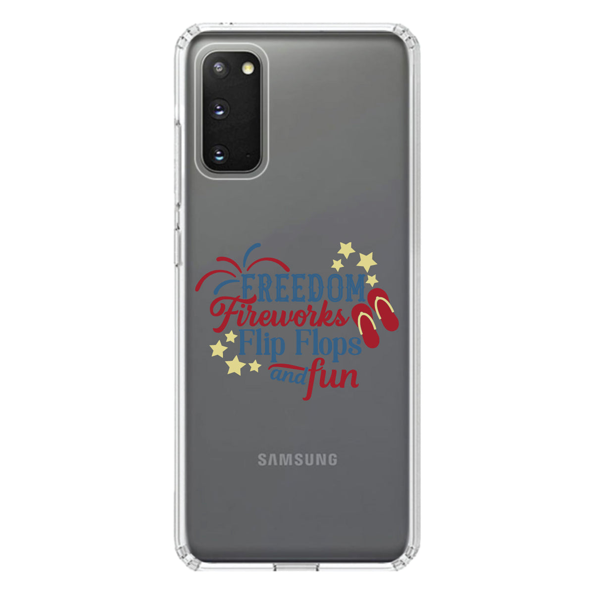 Freedom Fireworks Flip Flops & Fun Clear Shockproof iPhone Case, view 14