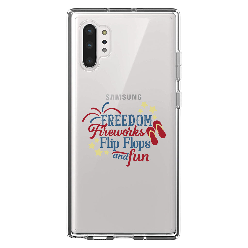 Freedom Fireworks Flip Flops & Fun Clear Shockproof iPhone Case, view 10
