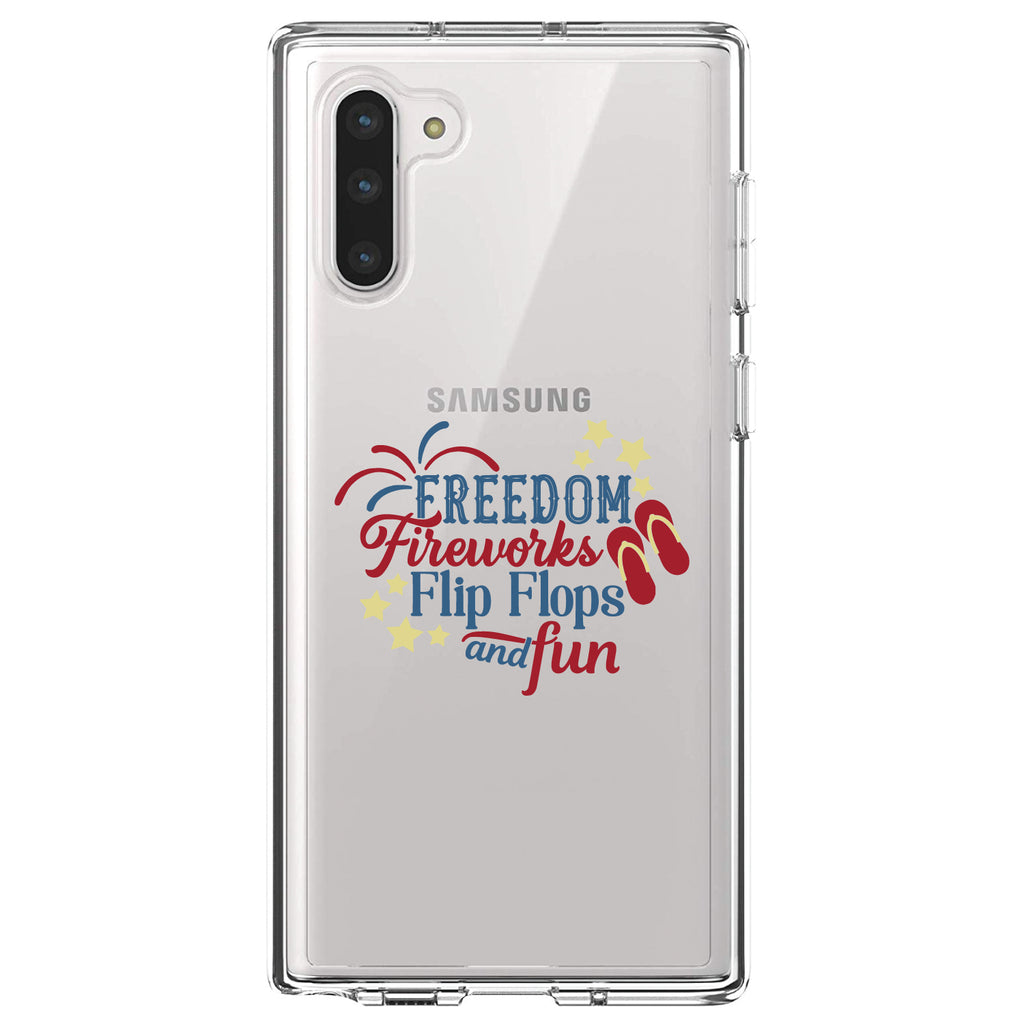 Freedom Fireworks Flip Flops & Fun Clear Shockproof iPhone Case, view 9