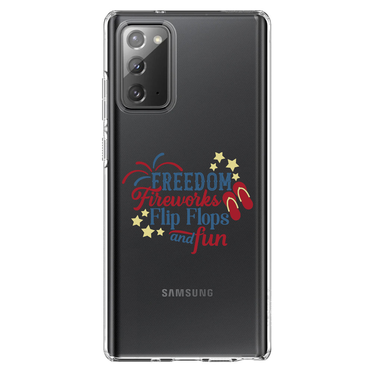 Freedom Fireworks Flip Flops & Fun Clear Shockproof iPhone Case, view 8