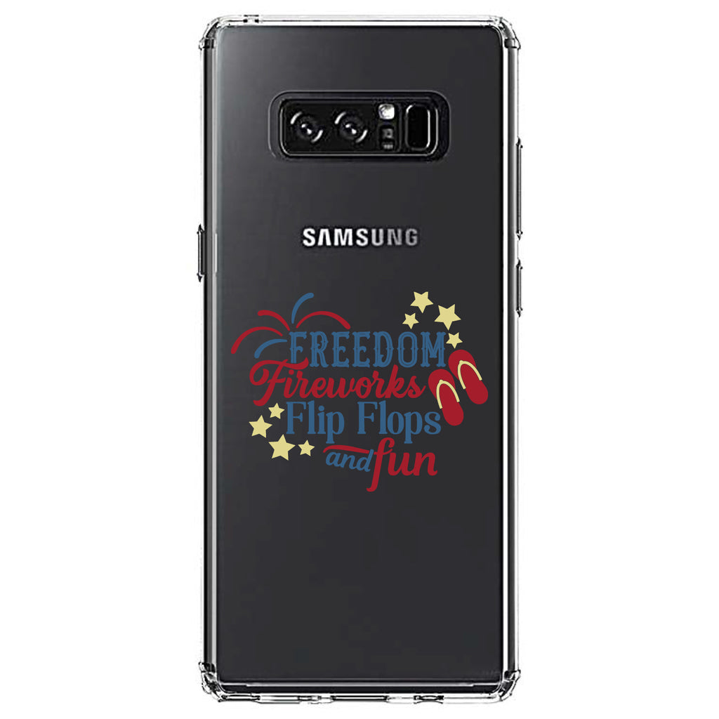 Freedom Fireworks Flip Flops & Fun Clear Shockproof iPhone Case, view 12