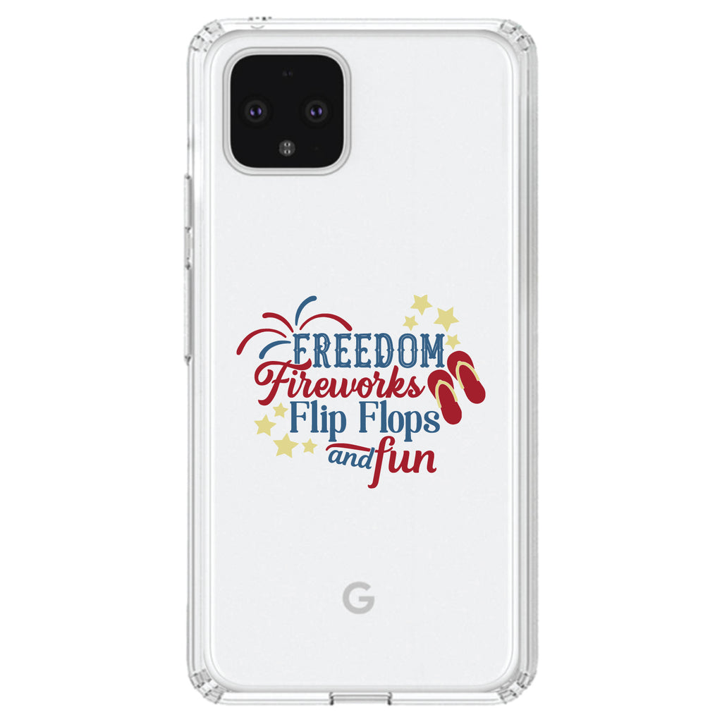 Freedom Fireworks Flip Flops & Fun Clear Shockproof iPhone Case, view 23