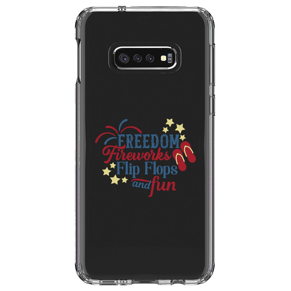 Freedom Fireworks Flip Flops & Fun Clear Shockproof iPhone Case, view 18