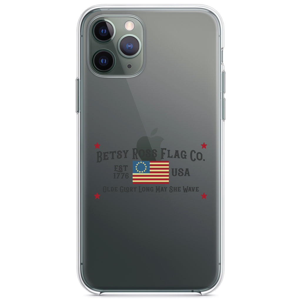 Betsy Ross Flag Co, Old Glory USA Clear Shockproof iPhone Case
