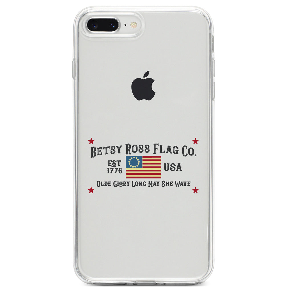 Betsy Ross Flag Co, Old Glory USA Clear Shockproof iPhone Case, view 6