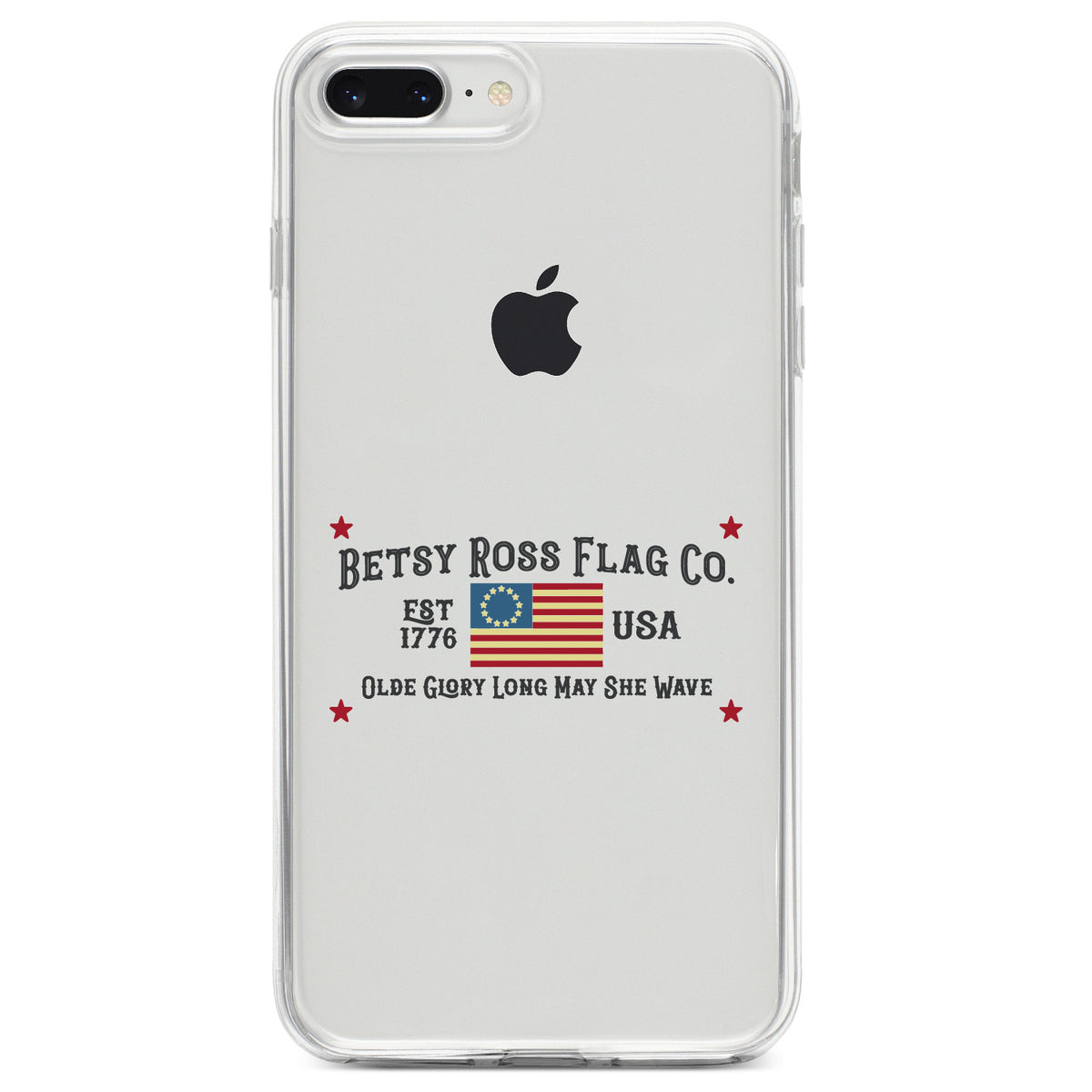 Betsy Ross Flag Co, Old Glory USA Clear Shockproof iPhone Case, view 6