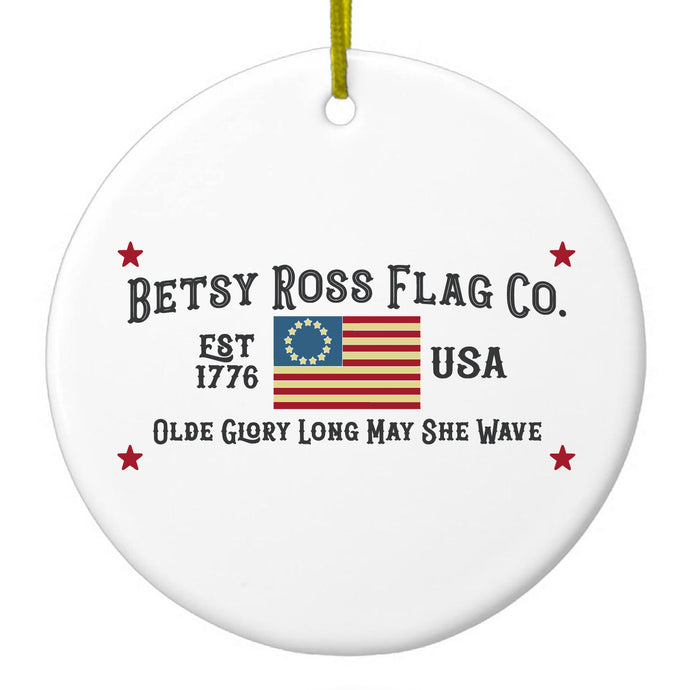 Old Glory USA Ceramic Ornament
