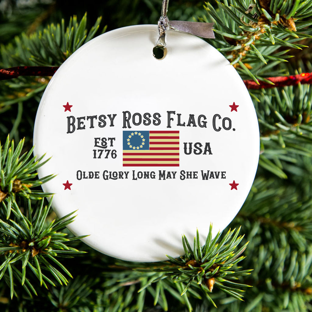 Old Glory USA Ceramic Ornament, view 2