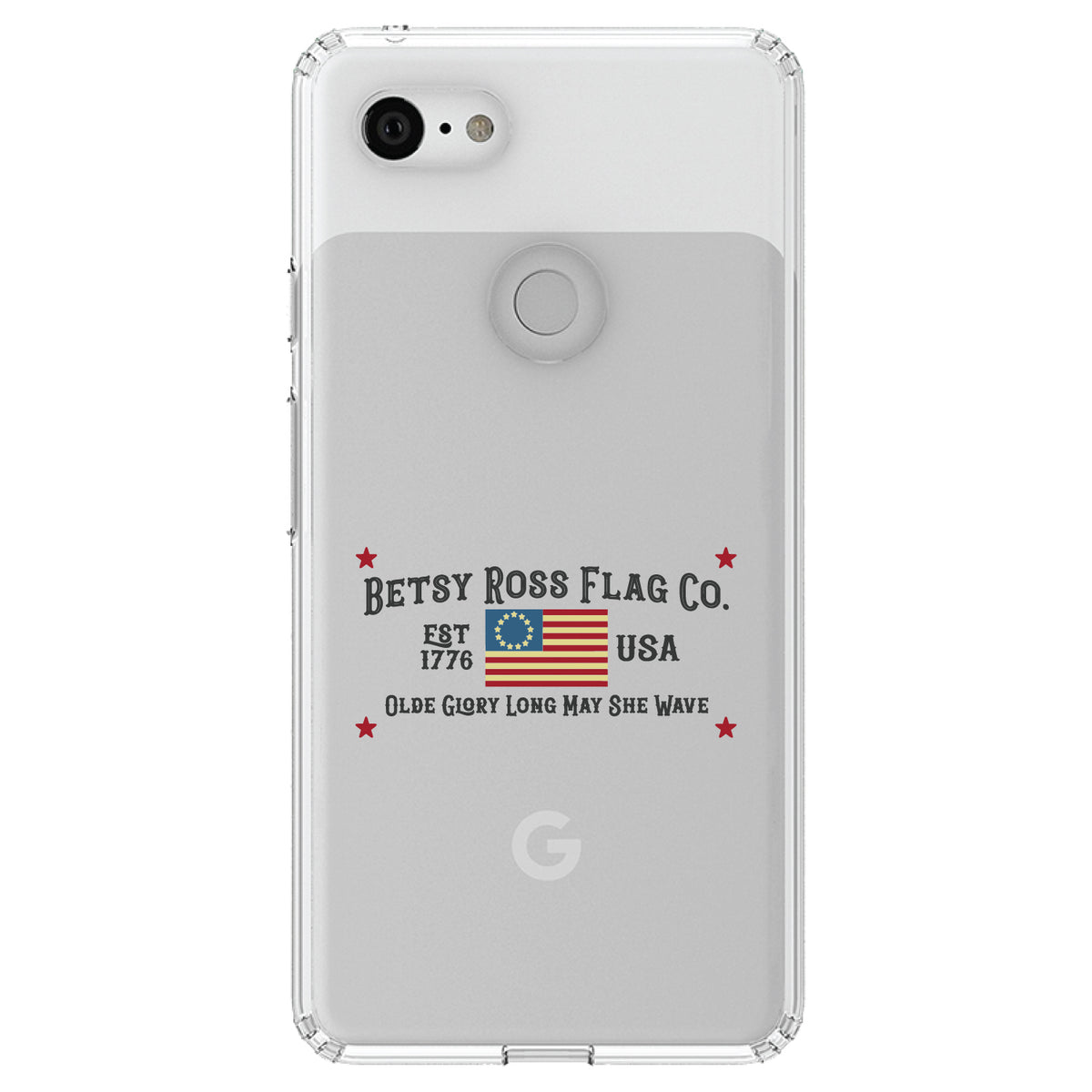 Betsy Ross Flag Co, Old Glory USA Clear Shockproof iPhone Case, view 21