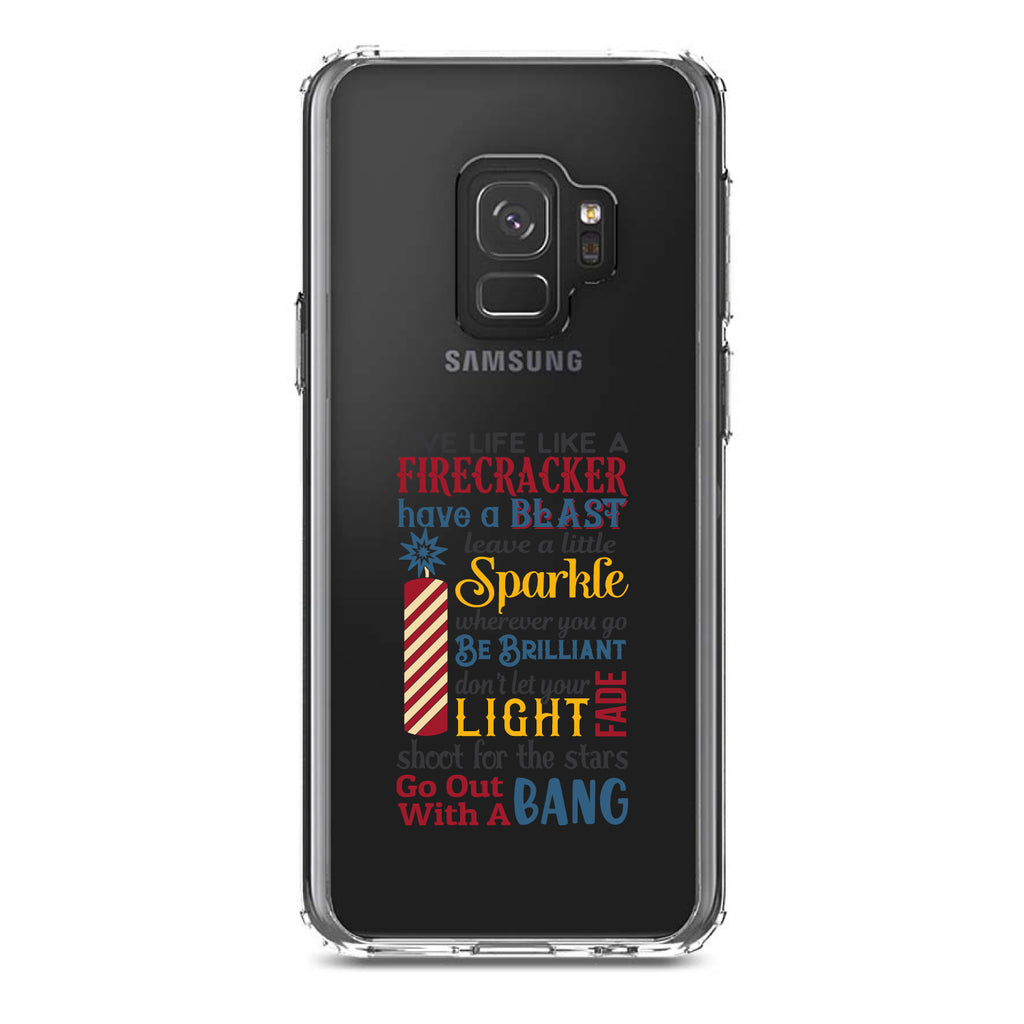4th of July Word Art Firecracker Clear Shockproof iPhone Case, view 19