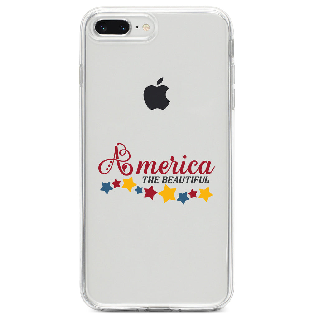 America the Beautiful Stars Clear Shockproof iPhone Case, view 6