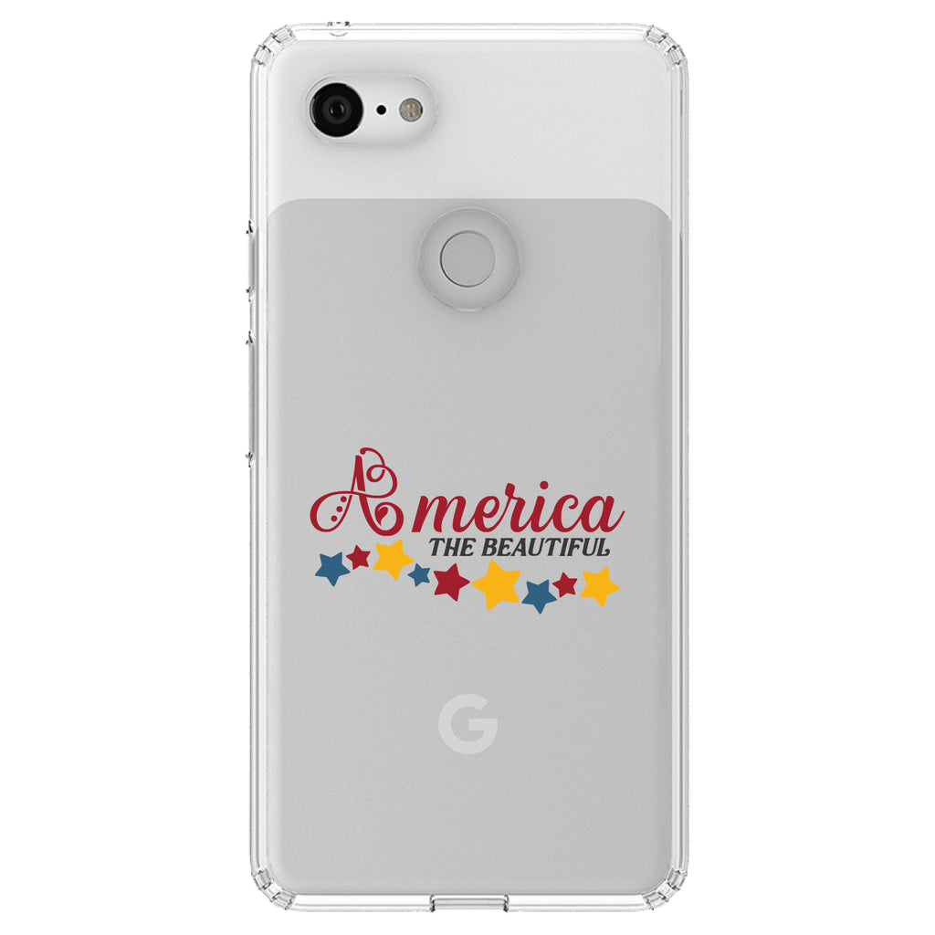 America the Beautiful Stars Clear Shockproof iPhone Case, view 21