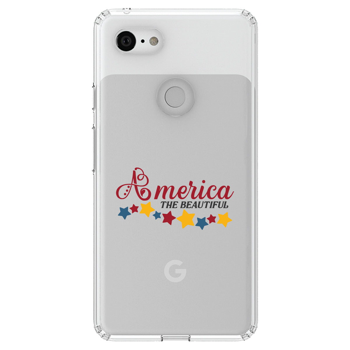 America the Beautiful Stars Clear Shockproof iPhone Case, view 21