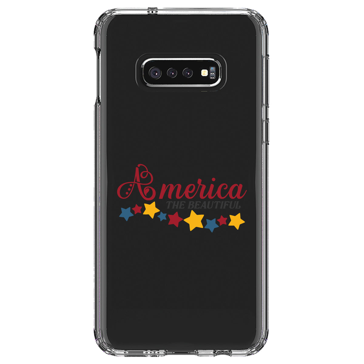 America the Beautiful Stars Clear Shockproof iPhone Case, view 18