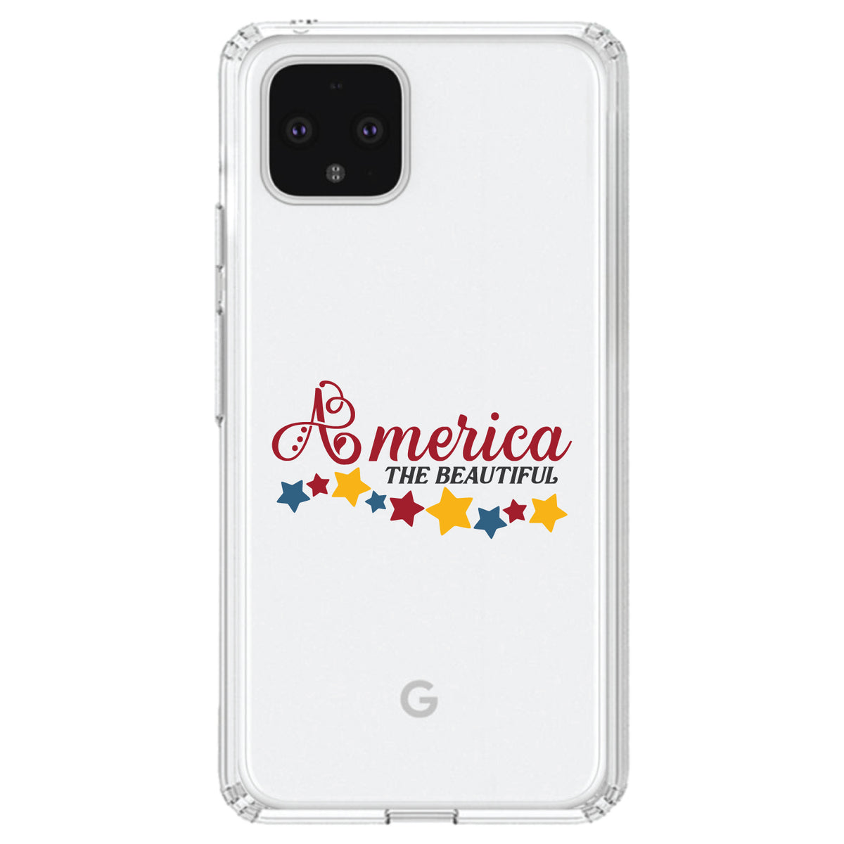 America the Beautiful Stars Clear Shockproof iPhone Case, view 23