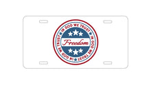 DistinctInk Custom Aluminum Decorative Vanity Front License Plate - Freedom Seal - In God We Trust