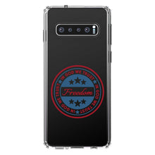 DistinctInk® Clear Shockproof Hybrid Case for Apple iPhone / Samsung Galaxy / Google Pixel - Freedom Seal - In God We Trust