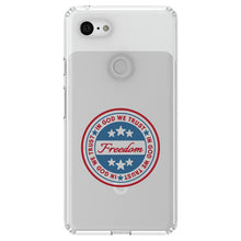 DistinctInk® Clear Shockproof Hybrid Case for Apple iPhone / Samsung Galaxy / Google Pixel - Freedom Seal - In God We Trust