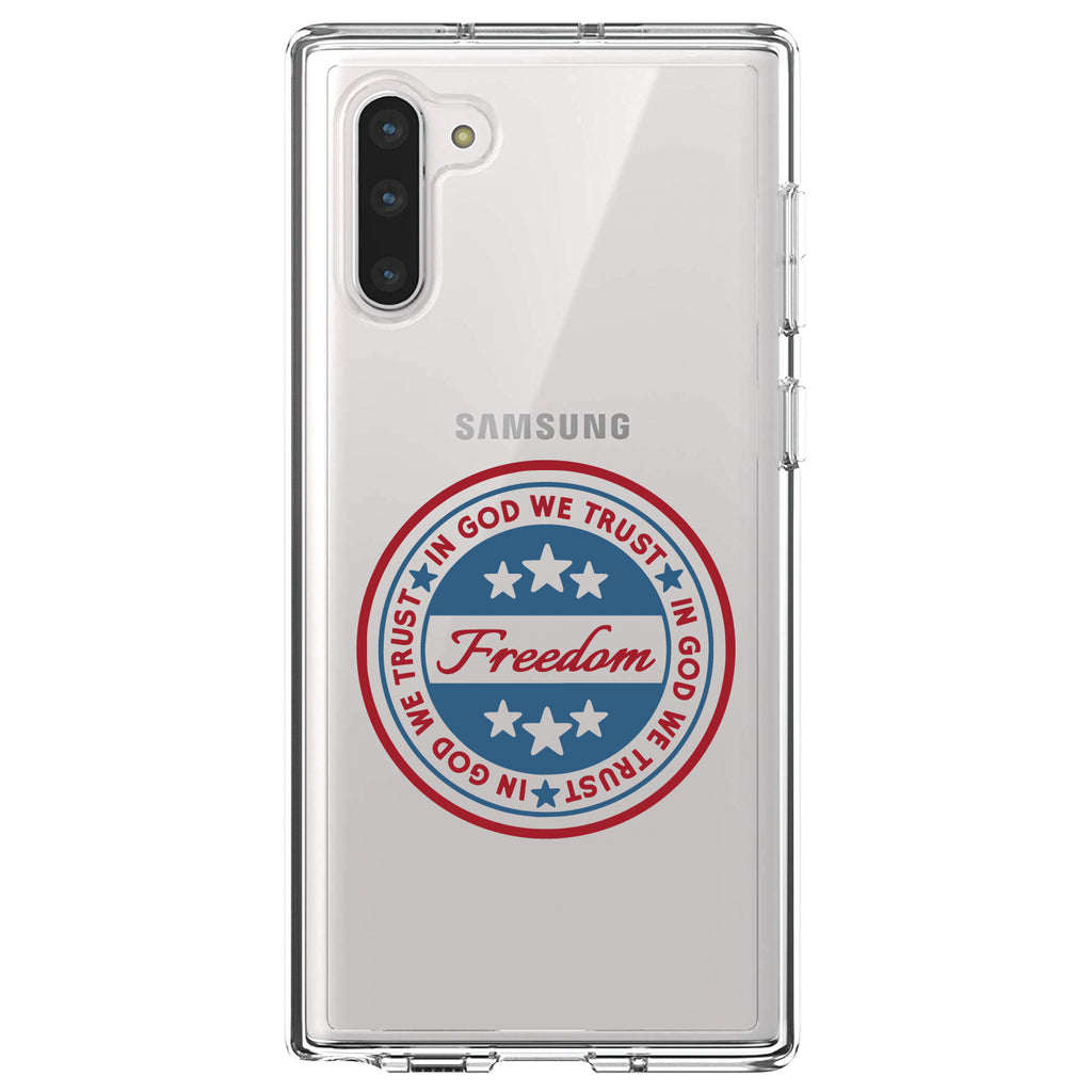 Freedom Seal, In God We Trust Clear Shockproof iPhone Case, view 9