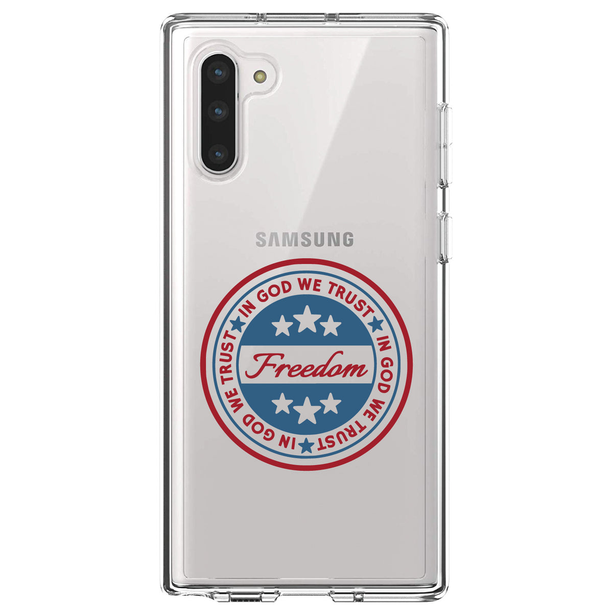 Freedom Seal, In God We Trust Clear Shockproof iPhone Case, view 9