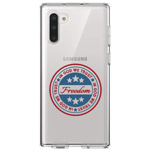 DistinctInk® Clear Shockproof Hybrid Case for Apple iPhone / Samsung Galaxy / Google Pixel - Freedom Seal - In God We Trust