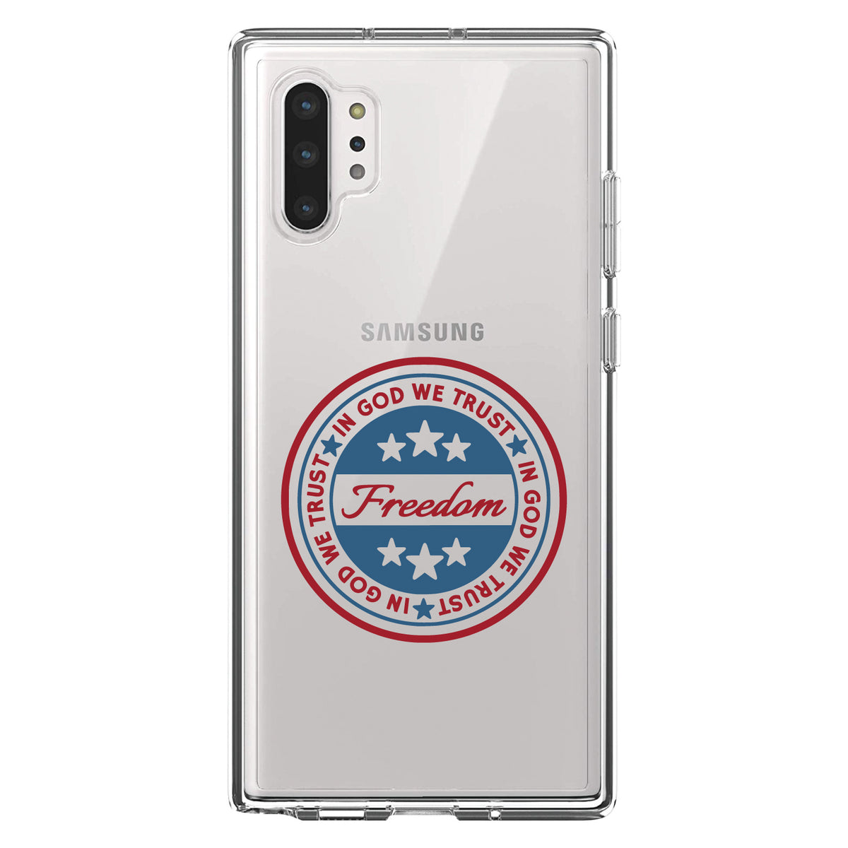 Freedom Seal, In God We Trust Clear Shockproof iPhone Case, view 10