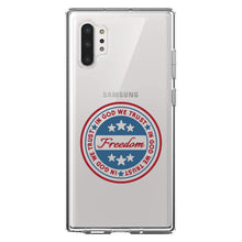 DistinctInk® Clear Shockproof Hybrid Case for Apple iPhone / Samsung Galaxy / Google Pixel - Freedom Seal - In God We Trust