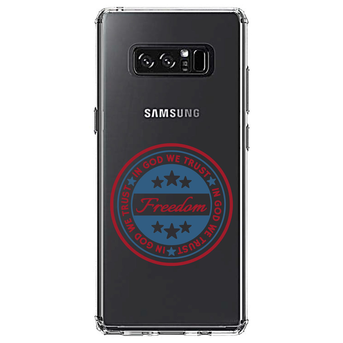 Freedom Seal, In God We Trust Clear Shockproof iPhone Case, view 12
