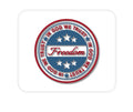 Custom Foam Rubber Mouse Pad - Freedom Seal - In God We Trust