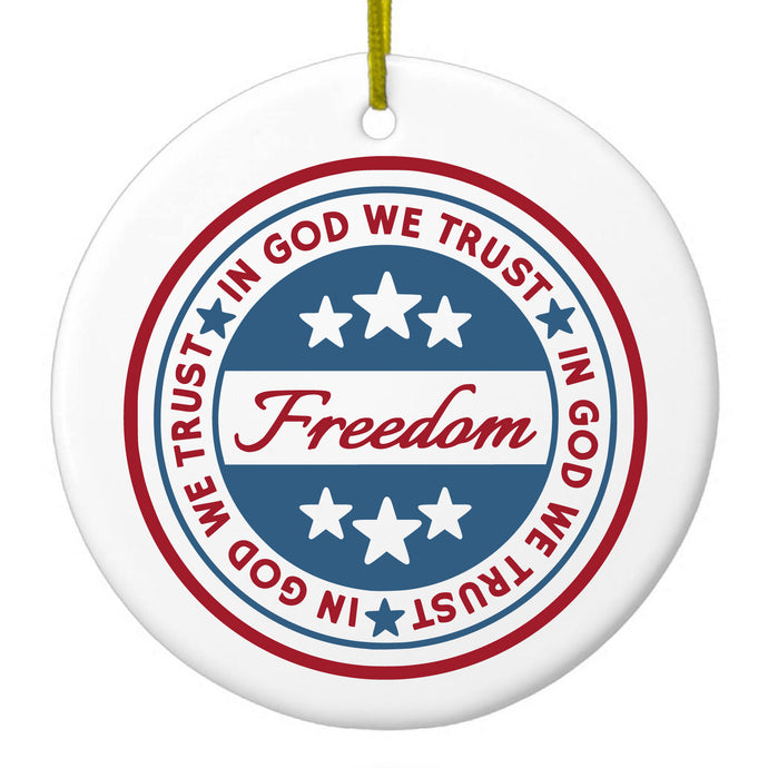 In God We Trust Ceramic Ornament