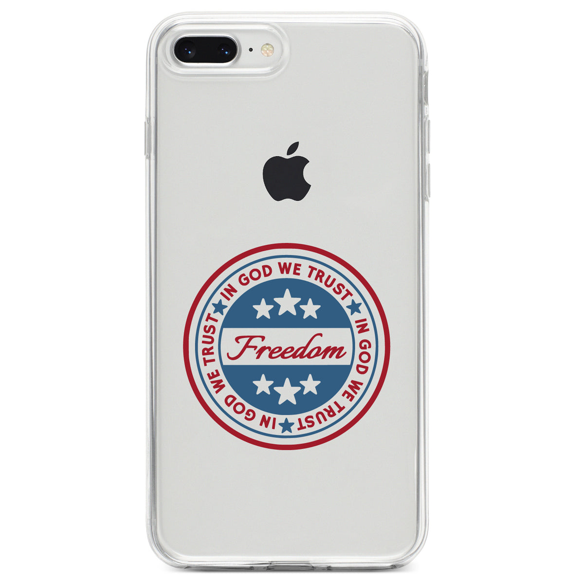 Freedom Seal, In God We Trust Clear Shockproof iPhone Case, view 6