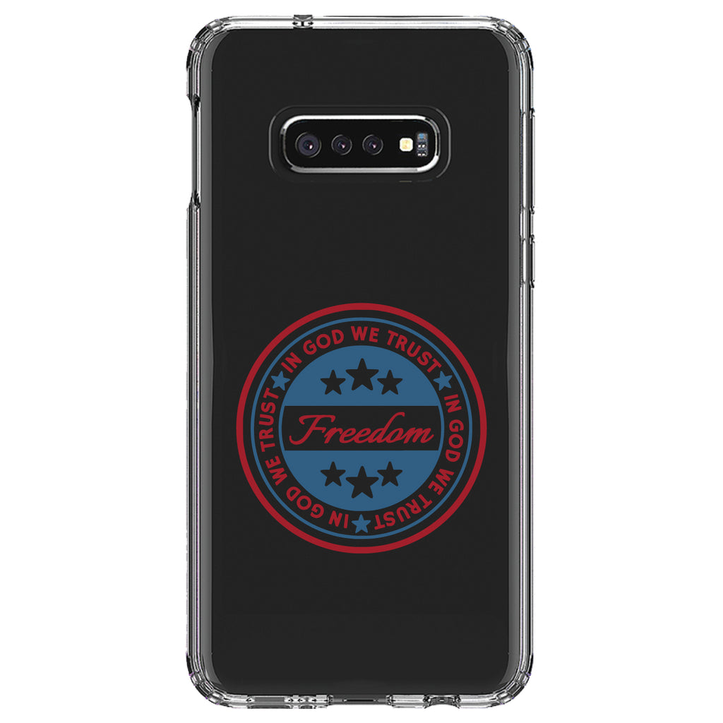 Freedom Seal, In God We Trust Clear Shockproof iPhone Case, view 18