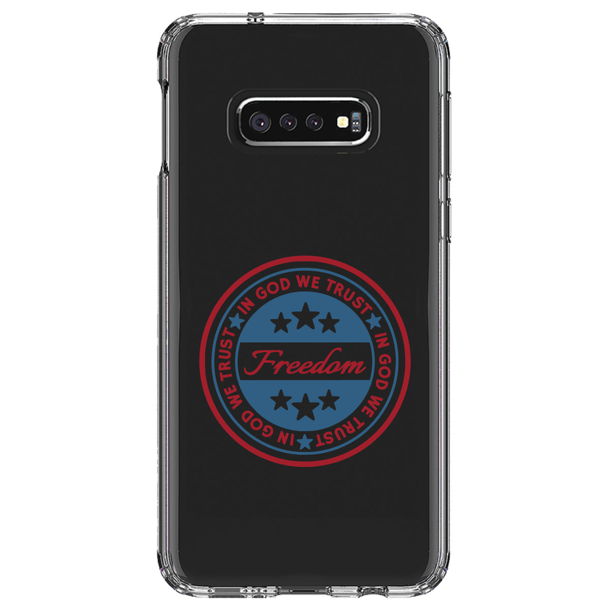 Freedom Seal, In God We Trust Clear Shockproof iPhone Case, view 18