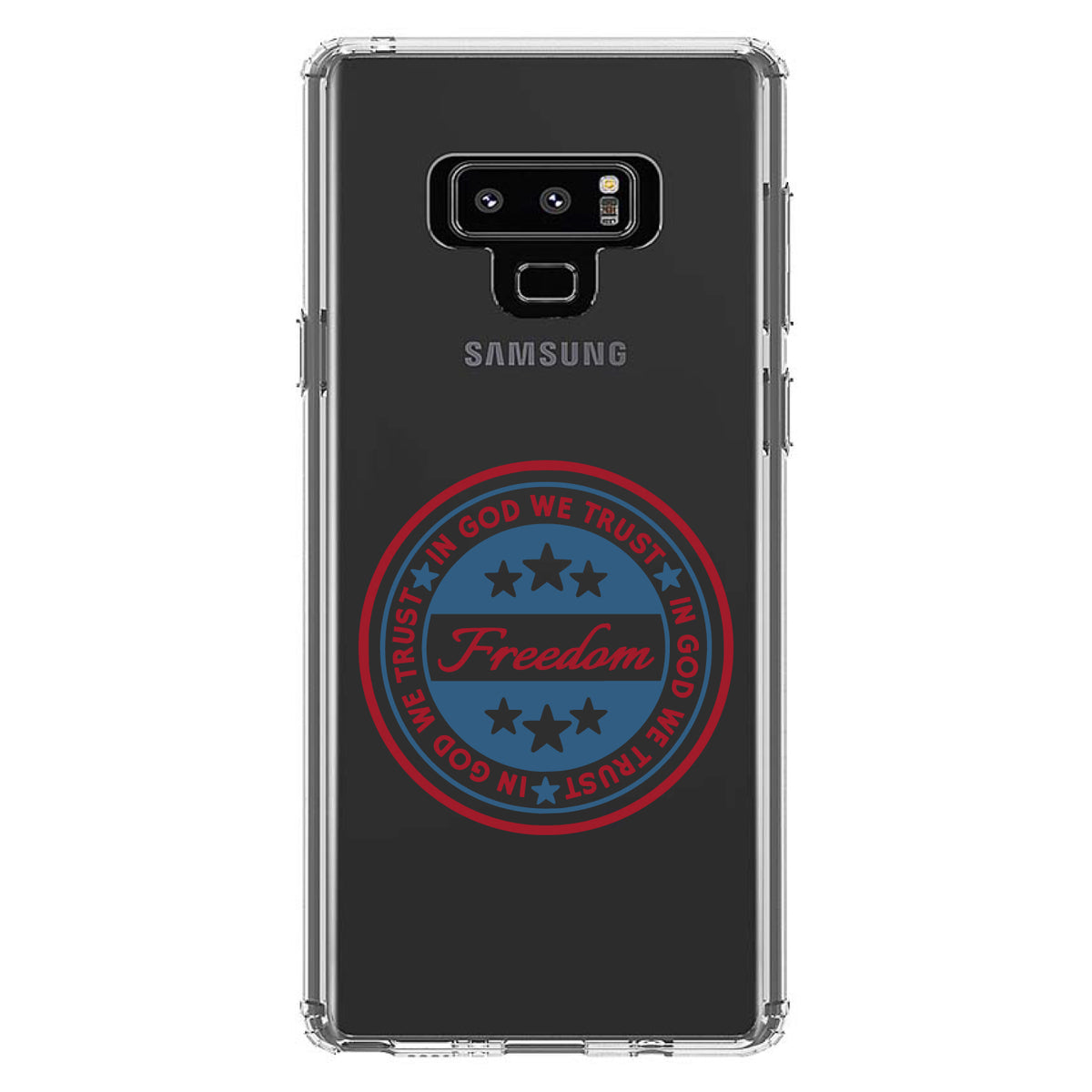 Freedom Seal, In God We Trust Clear Shockproof iPhone Case, view 11