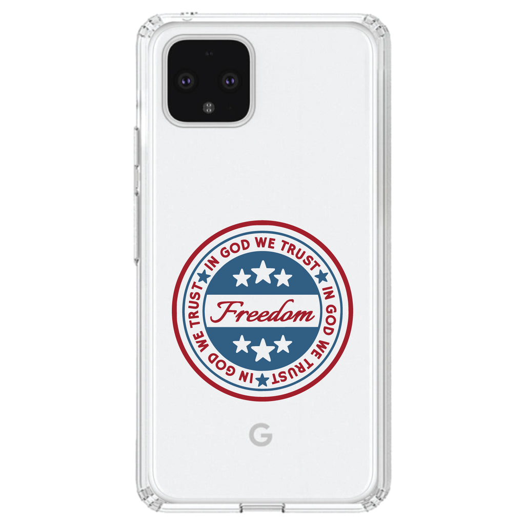 Freedom Seal, In God We Trust Clear Shockproof iPhone Case, view 23