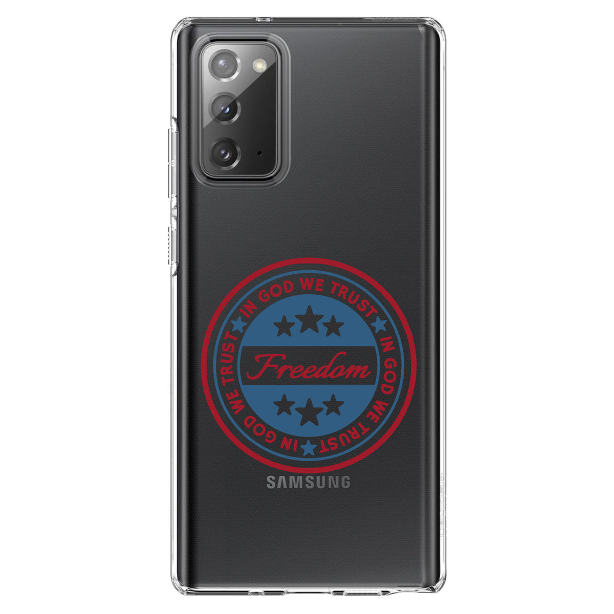 Freedom Seal, In God We Trust Clear Shockproof iPhone Case, view 7